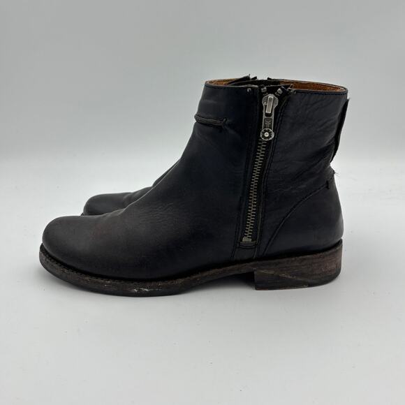 Frye Leather Veronica Seam Short Boots Ankle Zip Booties Women's 8B - Picture 5 of 13